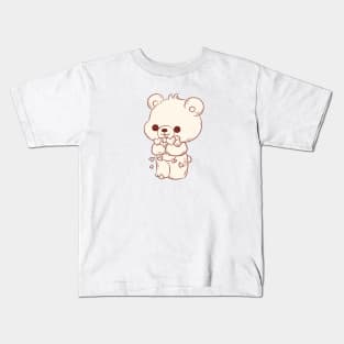 Osito Bongo, Ama el Amor no6 Blanco y Cafe Kids T-Shirt